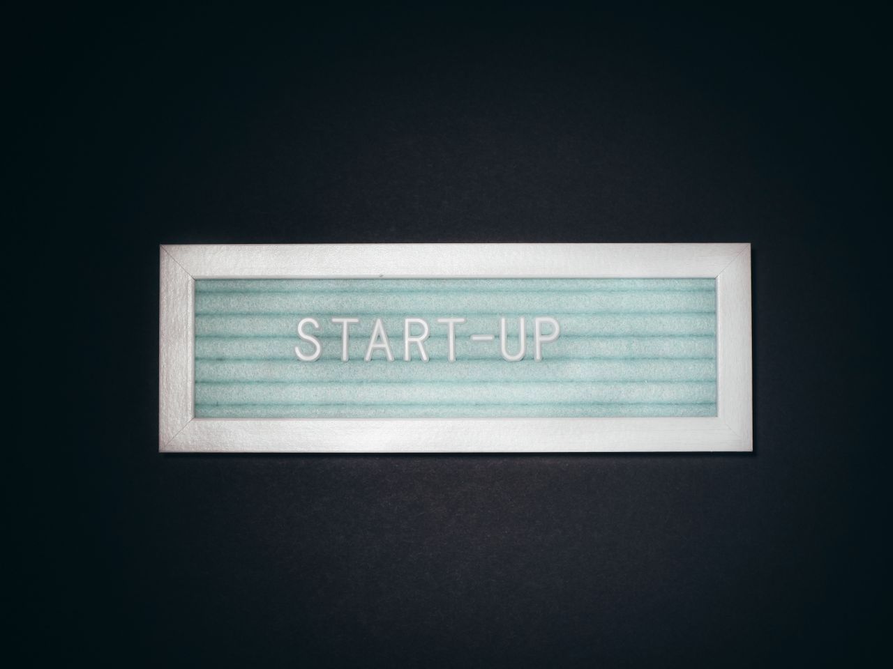 Close-up of a start-up sign with copy space, symbolizing business and innovation.